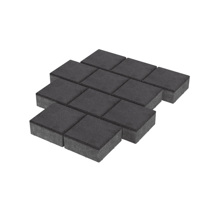 Тротуарная плитка Stellard Квадрат 200x200x80 мм Черный