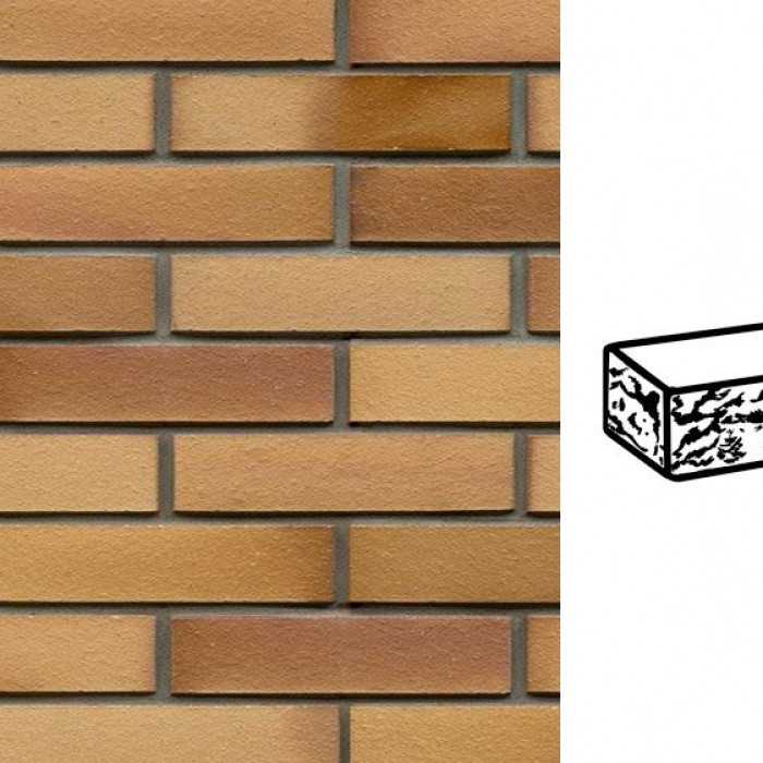 Кирпич клинкерный Muhr 06EG Hellbraun-bunt Edelglanz готик, 240х115х52 мм