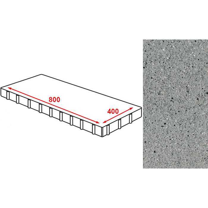 Плита тротуарная Готика Granite FERRO, Цветок Урала, 800x400x80 мм